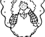 Coloriage Ange de Noel de dessin anim&eacute;