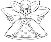 Coloriage Ange de Noel en ligne pour coloriage