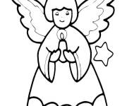Coloriage Ange de noel faiseur de v&oelig;ux