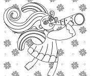 Coloriage Ange de Noel magique