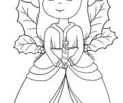 Coloriage Ange De Noel pour enfants