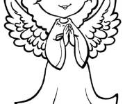 Coloriage et dessins gratuit Ange de noel symbole de l'espoir à imprimer