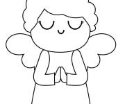 Coloriage Ange de Noel symbole de paix