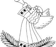 Coloriage Ange d&eacute;clare la saison de Noel