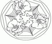 Coloriage Anges de Noel en mandala