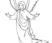 Coloriage Anges de Noel maternelle