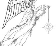 Coloriage Anges de Noel pour adulte