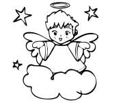 Coloriage Gar&ccedil;on ange noel cp