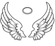 Coloriage Illustration facile des ailes d'ange