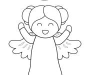 Coloriage Joyeuse ange de No&euml;l