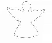 Coloriage Mod&egrave;le Ange de noel &agrave; compl&eacute;ter