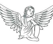 Coloriage Petit ange aux belles ailes ps