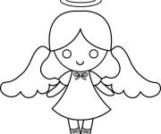 Coloriage Petit ange avec des ailes en &eacute;moticons
