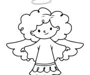 Coloriage Petite ange de Noel