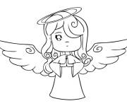 Coloriage Une douce ange de noel
