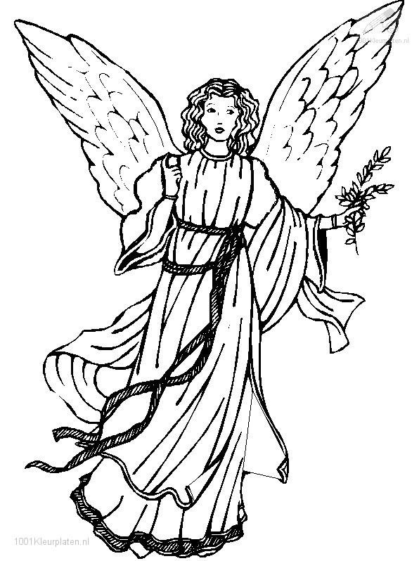 Coloriage Ange couleur dessin gratuit à imprimer