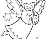 Coloriage et dessins gratuit Ange dessin simple à imprimer