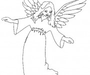 Coloriage Ange gardien protecteur
