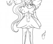 Coloriage Ange princesse