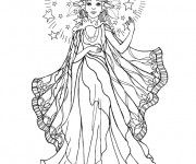 Coloriage et dessins gratuit Ange princesses à imprimer