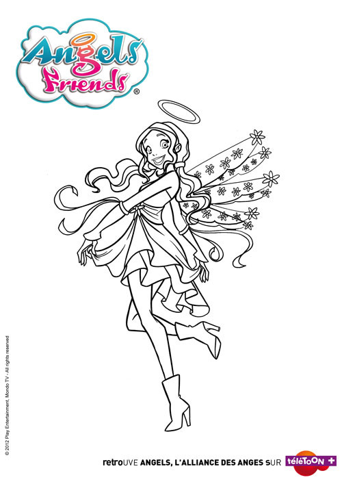 Coloriage et dessins gratuits Dessin animé Angels Friends à imprimer