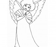 Coloriage et dessins gratuit Dessin  d'ange gratuitement à imprimer