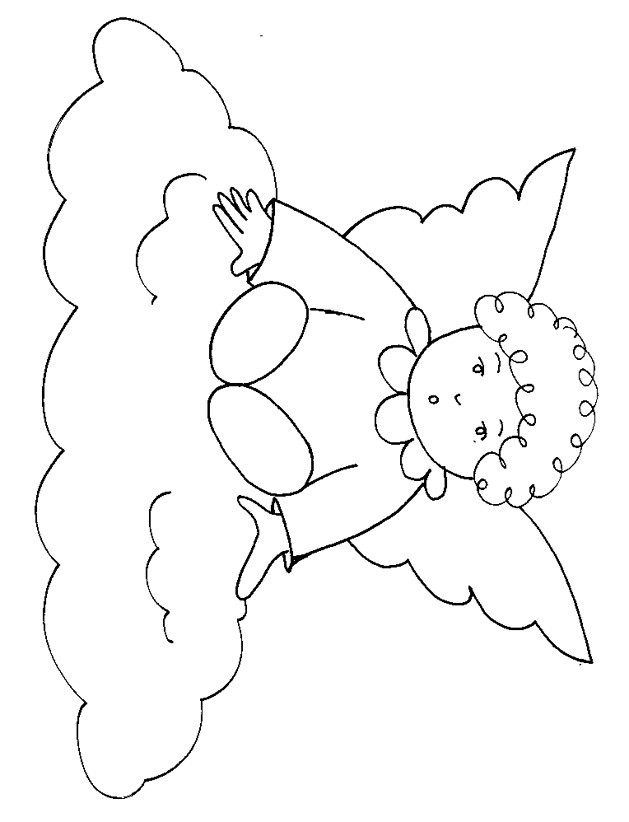 Coloriage et dessins gratuits Dessin d'un petit ange à imprimer