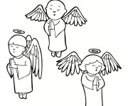 Coloriage La prière des petits anges