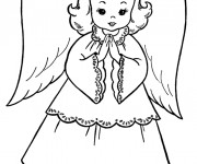 Coloriage Prière d'une petite ange