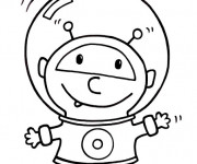 Coloriage Alien astronaute