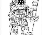 Coloriage Astronaute américain