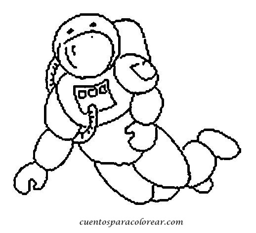 Coloriage et dessins gratuits Astronaute volant à imprimer