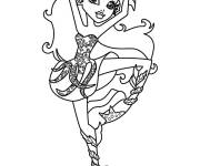 Coloriage Ballerine de bande dessiné