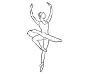 Coloriage Ballerine en performance