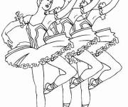 Coloriage Ballerines gracieuses