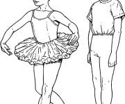 Coloriage et dessins gratuit Ballet pour les petits à imprimer