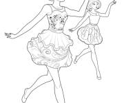 Coloriage Barbie danseuse classique Tutu