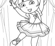 Coloriage Dora en ballerine