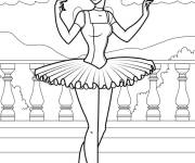 Coloriage La belle Cendrillon ballerine