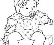 Coloriage Bebe gratuit à imprimer