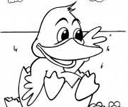 Coloriage B&eacute;b&eacute; Donald Duck dessin anim&eacute;