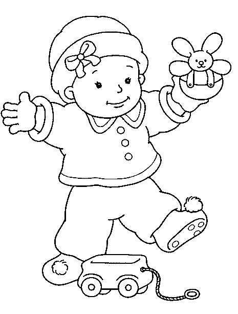 Coloriage Bebe En Couleur Dessin Gratuit A Imprimer