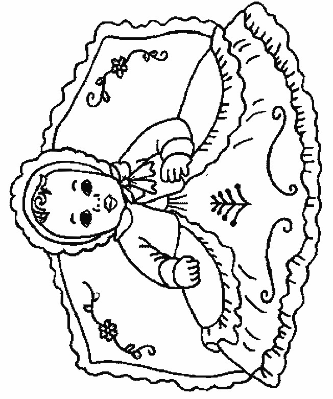 Coloriage et dessins gratuits Bébé et sa belle robe à imprimer
