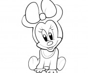 Coloriage Bébé Minnie mignonne