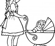 Coloriage B&eacute;b&eacute; Peluche