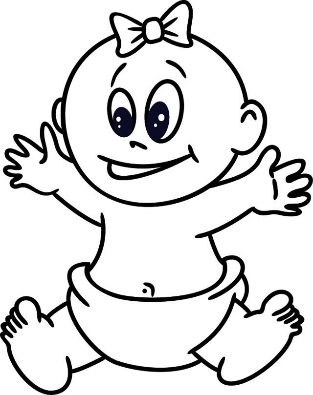 Coloriage Bebe Rigolo Dessin Gratuit A Imprimer