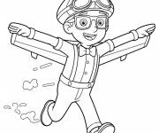 Coloriage et dessins gratuit Aventure de Blippi de vol à imprimer