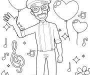 Coloriage Blippi &agrave; motif pour enfants