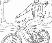 Coloriage Blippi &agrave; v&eacute;lo