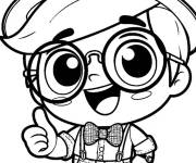 Coloriage Blippi apr&egrave;s avoir accomplir la mission